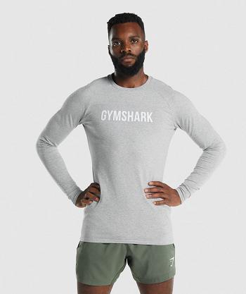 Long Sleeve Męskie Gymshark Apollo Głęboka Szare | PL 3641GSO